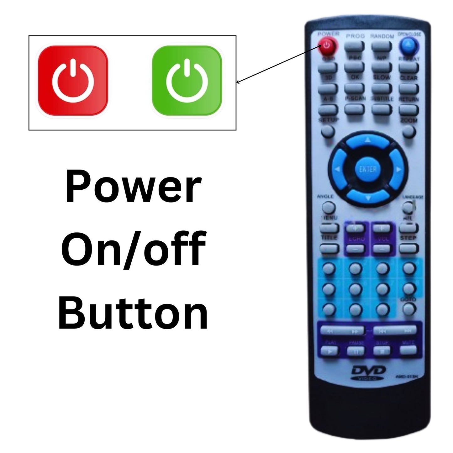 Reo multi dvd player remote control (DV36)