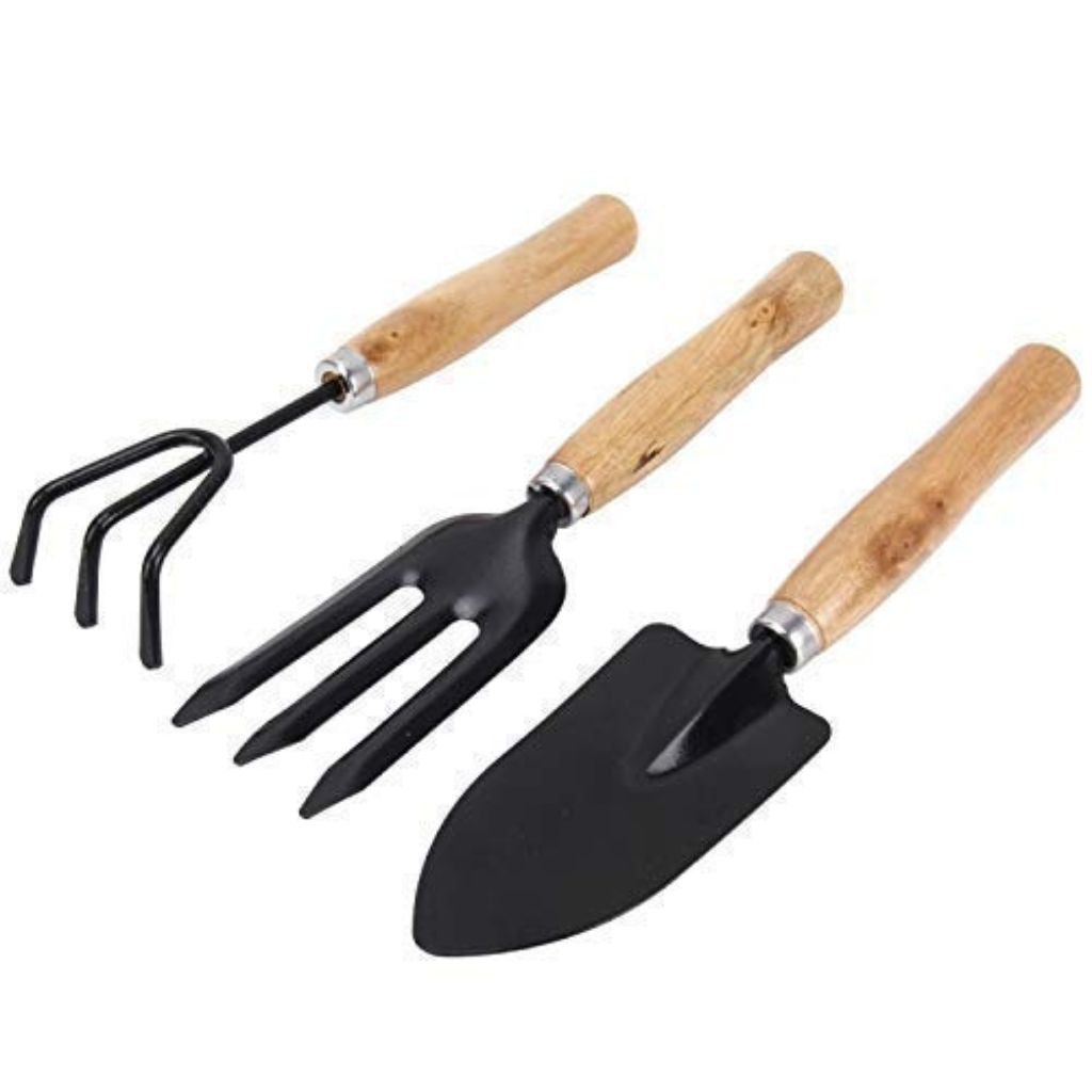 Hand Cultivator, Small Trowel, Garden Fork 3Pcs Set - Faritha