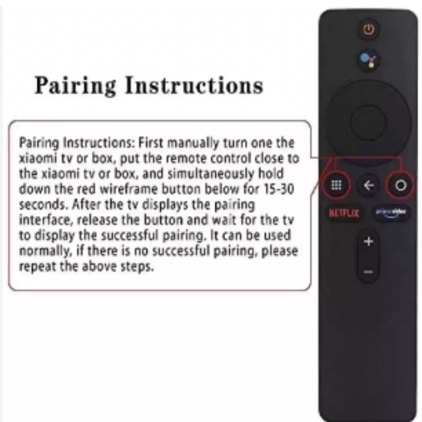 MI Smart LED TV Remote with Google Voice Control & Dedicated Netflix Button โ Compatible Replacement#