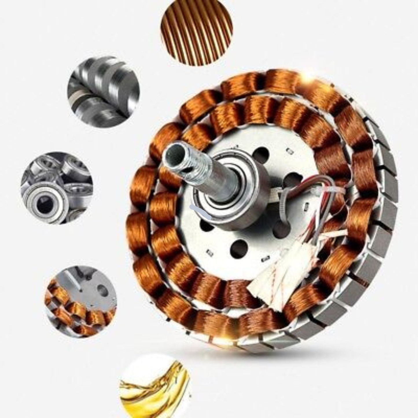 गोल पंखा कॉपर कॉइल 14 पोल 31 MM