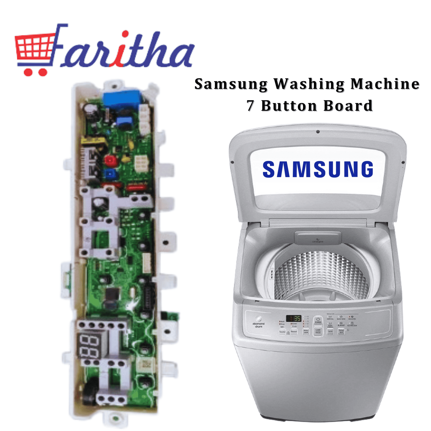 Samsung Original 7 button Washing Machine Board