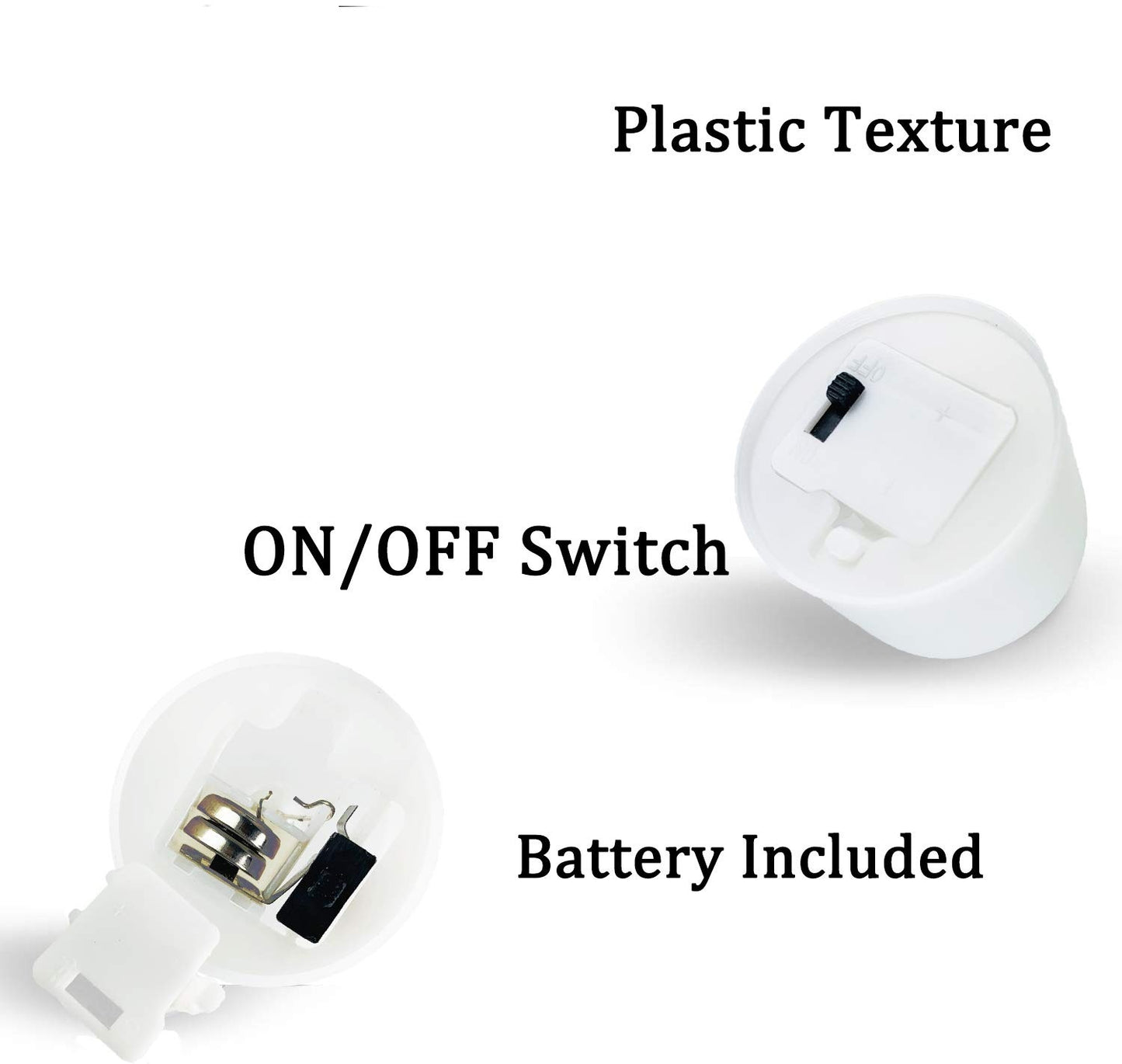 LED Candles With Waterproof Flickering Flameless, Battery Operated 3pcs Combo