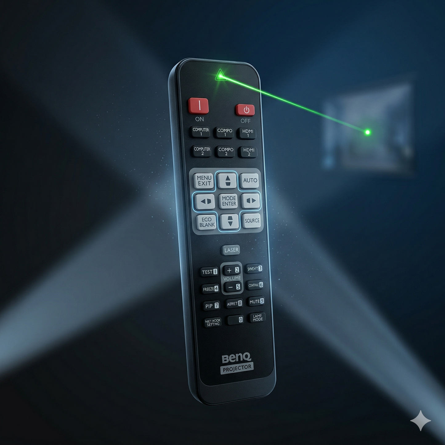 BenQ Projector Remote Control Compatible Replacement with Laser Pointer India