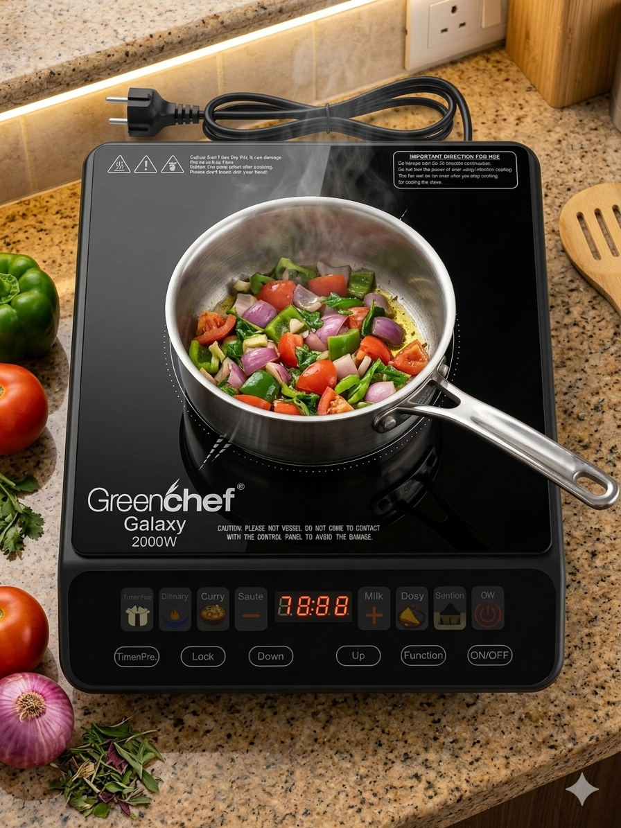 Greenchef Galaxy 2000W Induction Cooktop Touch Panel Fast Heating #