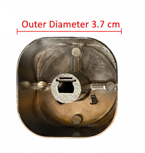 Square Gas Stove Knob – Metal Finish Universal Replacement for Cooktops #
