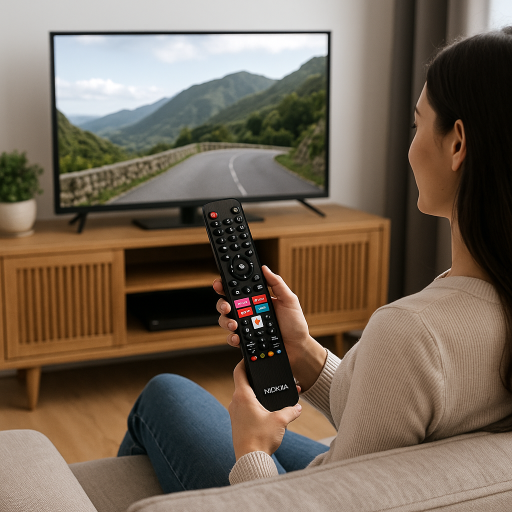 Nokia Smart LED TV Remote | Voice Control & Streaming Apps (Netflix, YouTube, Prime) ##