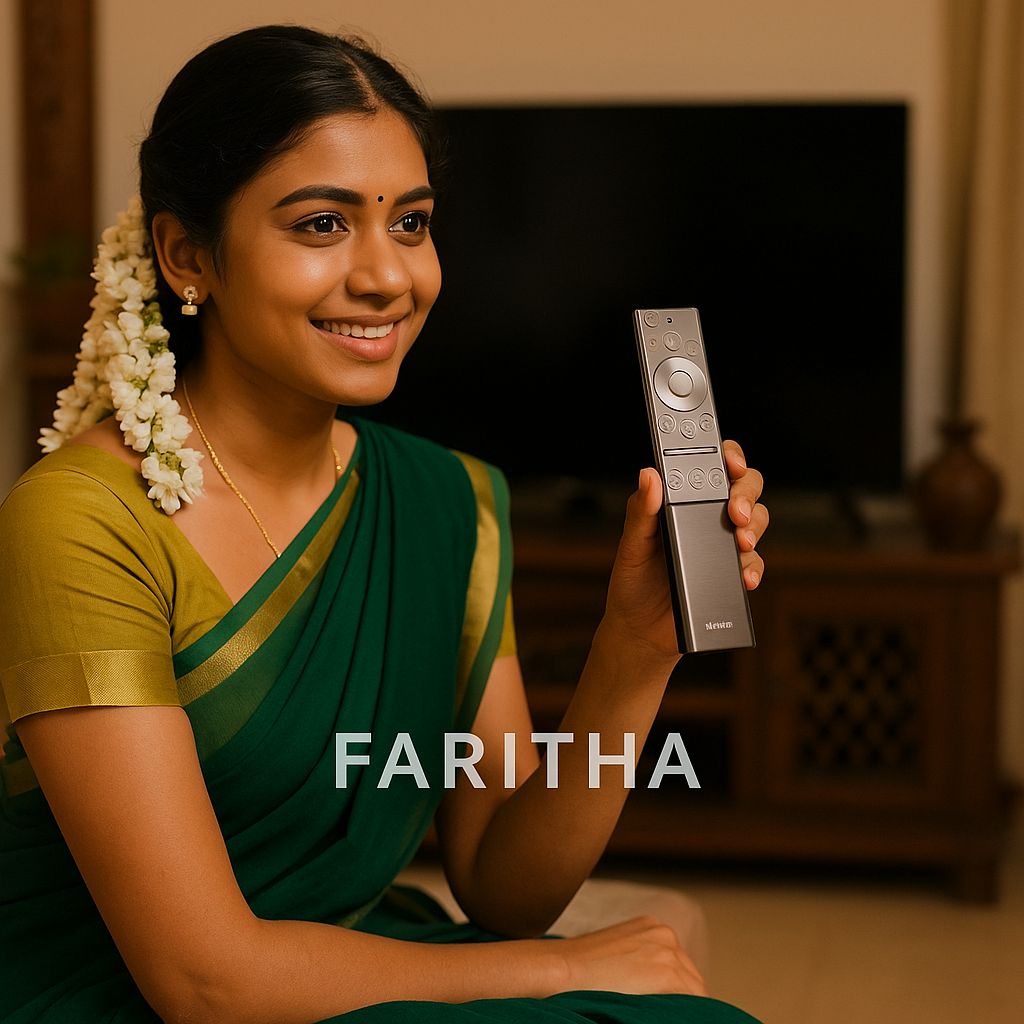 Samsung Smart TV Voice Remote โ Original Metal Body | Netflix, Prime, ZEE5 Buttons | Rechargeable | Universal Control