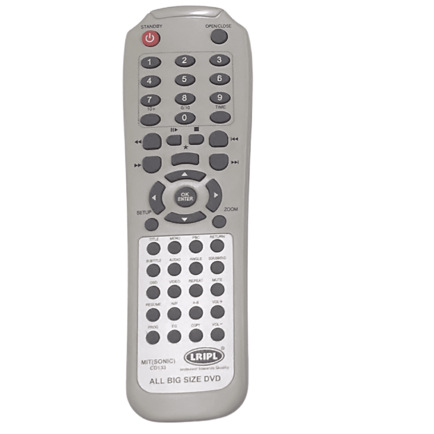 Mitsonic dvd player remote control CD 133 (DV33)