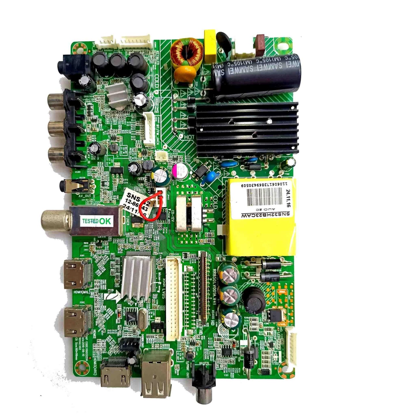 Mother board Suitable for LEDTVSNS32HB23CAW Sansui LED TV - Faritha