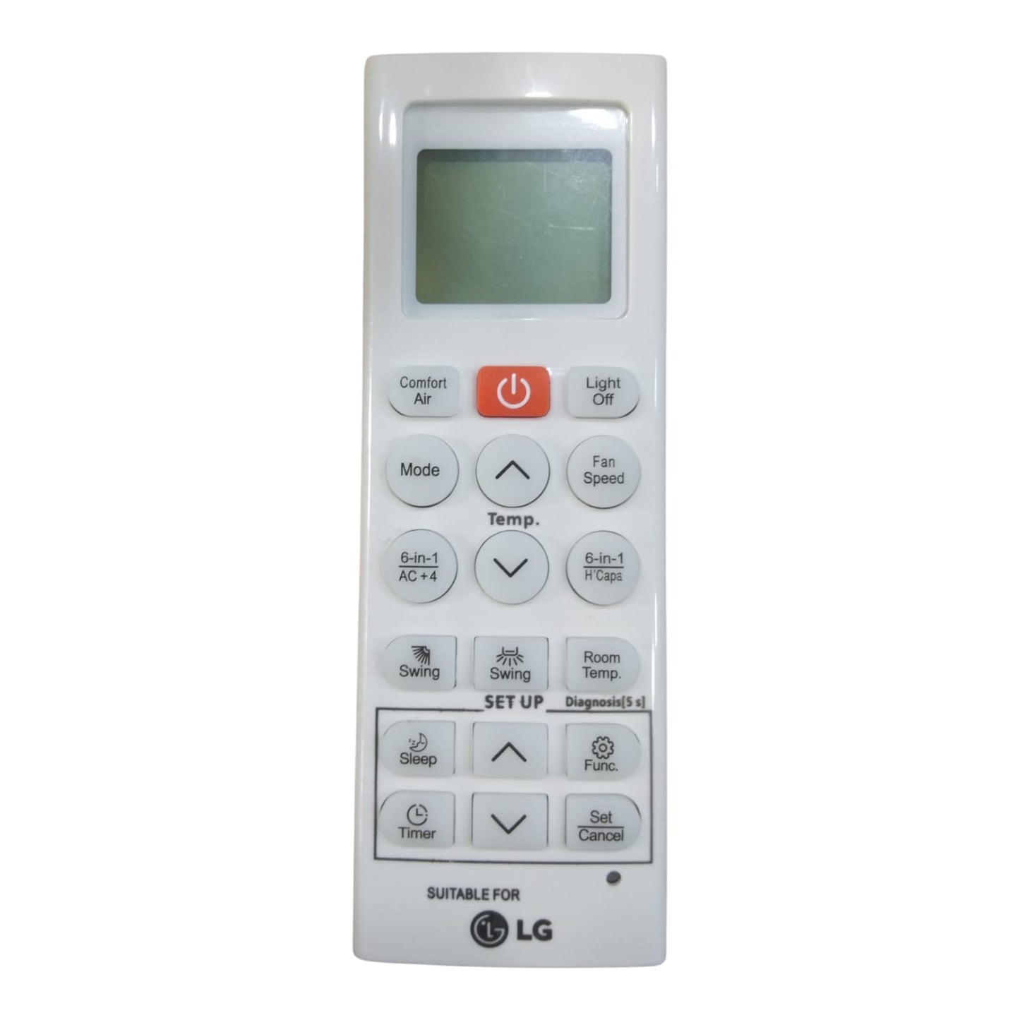 LG AC Remote Control YY-36S – Universal Replacement for LG Split/Window ACs (6-in-1)