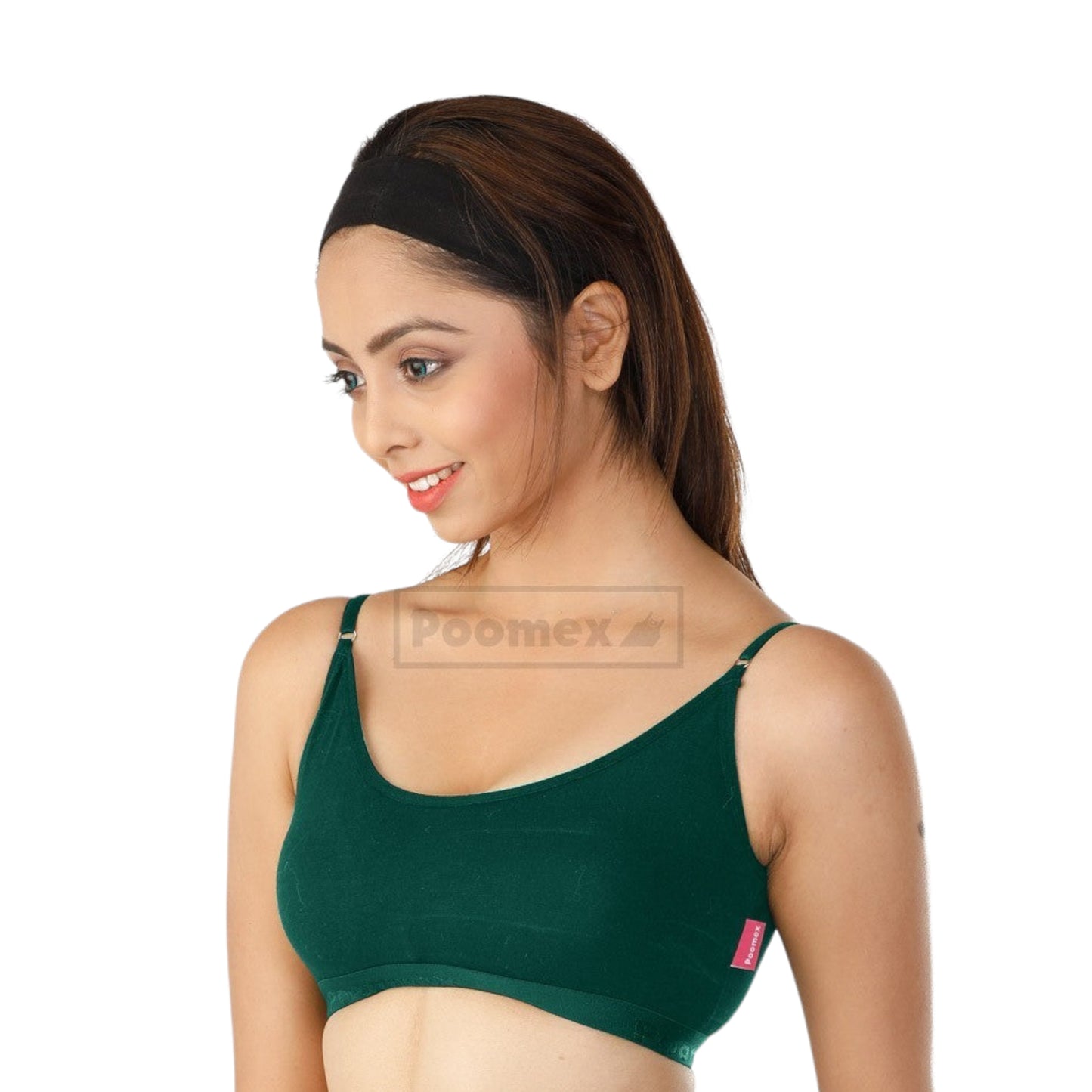 Poomex Ladies Teen Bra (Pack of 3) Mogito, Rama Green, Rani Pink Colours - Faritha