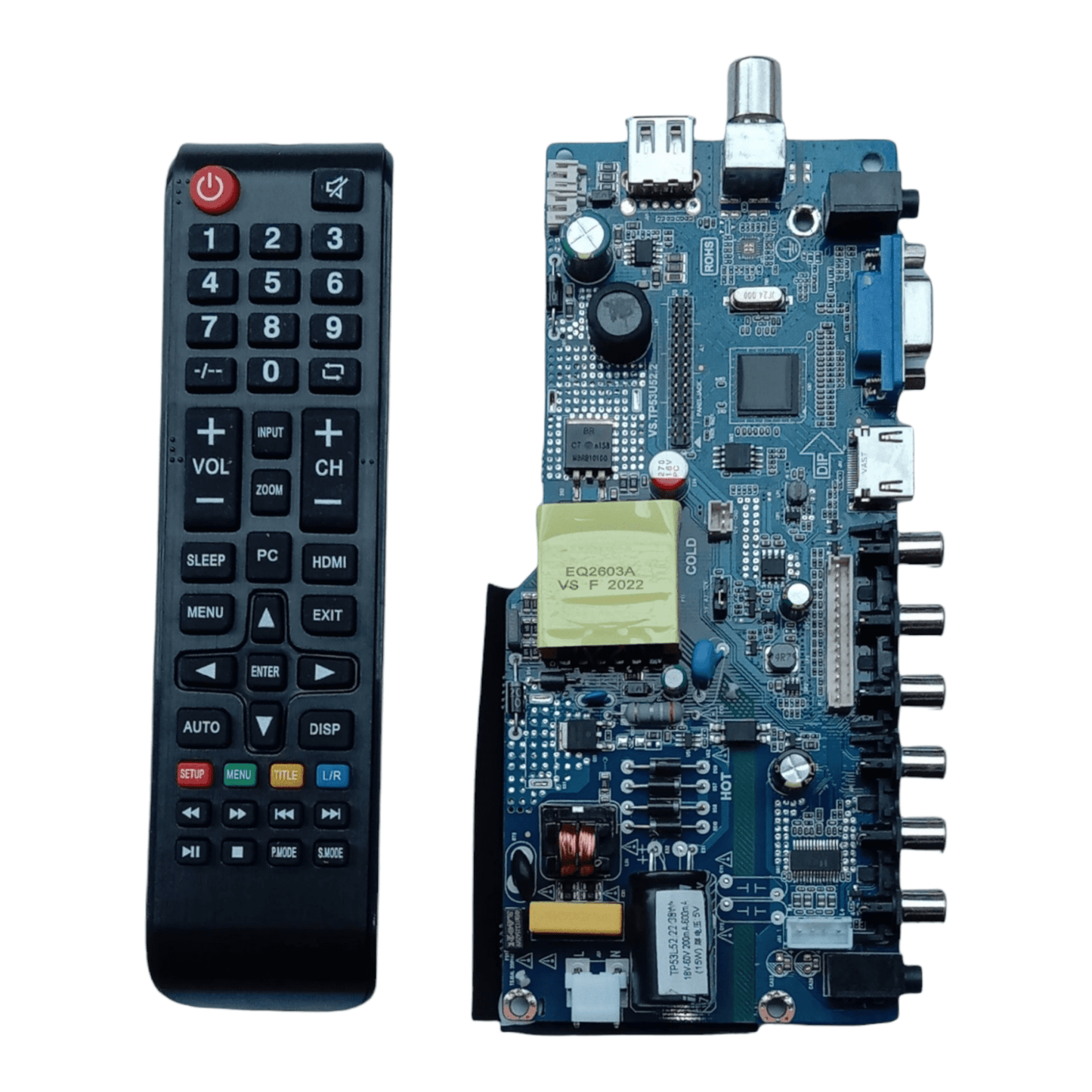 24 inch LED /LCD TV Combo Board suitable for all Brand TV with Remote VS.TP53U.52.2 - Faritha