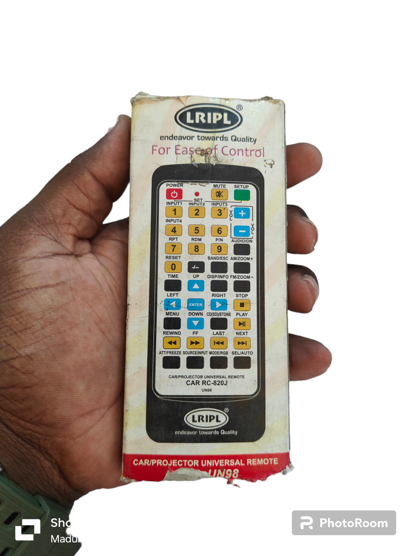 Universal Car Audio & Projector Remote Control RC-820J+F β Compatible Replacement for Multiple Brands#