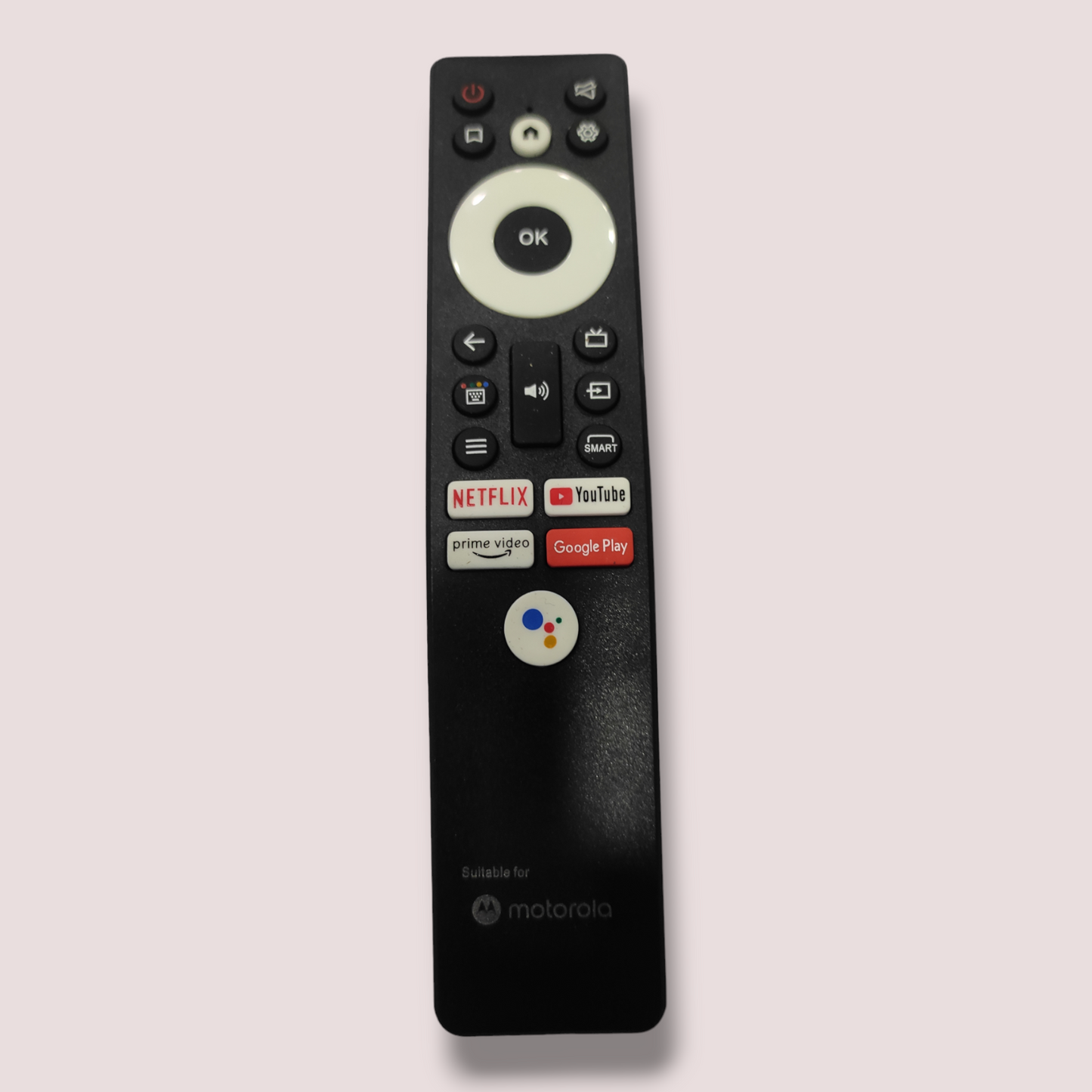 Motorola Smart LED TV Remote Control with Netflix, YouTube & Amazon Prime Buttons โ Compatible Replacement#