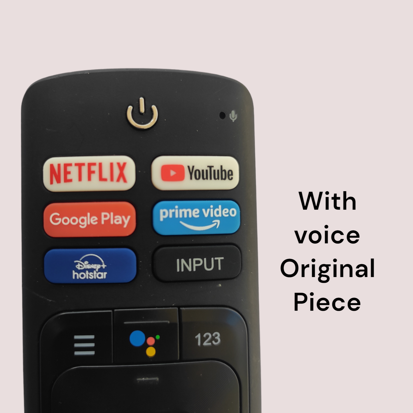 Hisense Smart TV Remote Control ERF3R69H โ Voice Control with YouTube, Google Play, Hotstar & Prime Video Buttons#