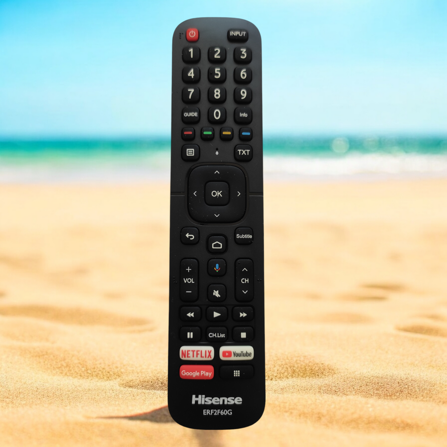 Original Hisense Smart TV Remote Control with Netflix, Prime Video, YouTube, Music, Browser & Voice Sensor#