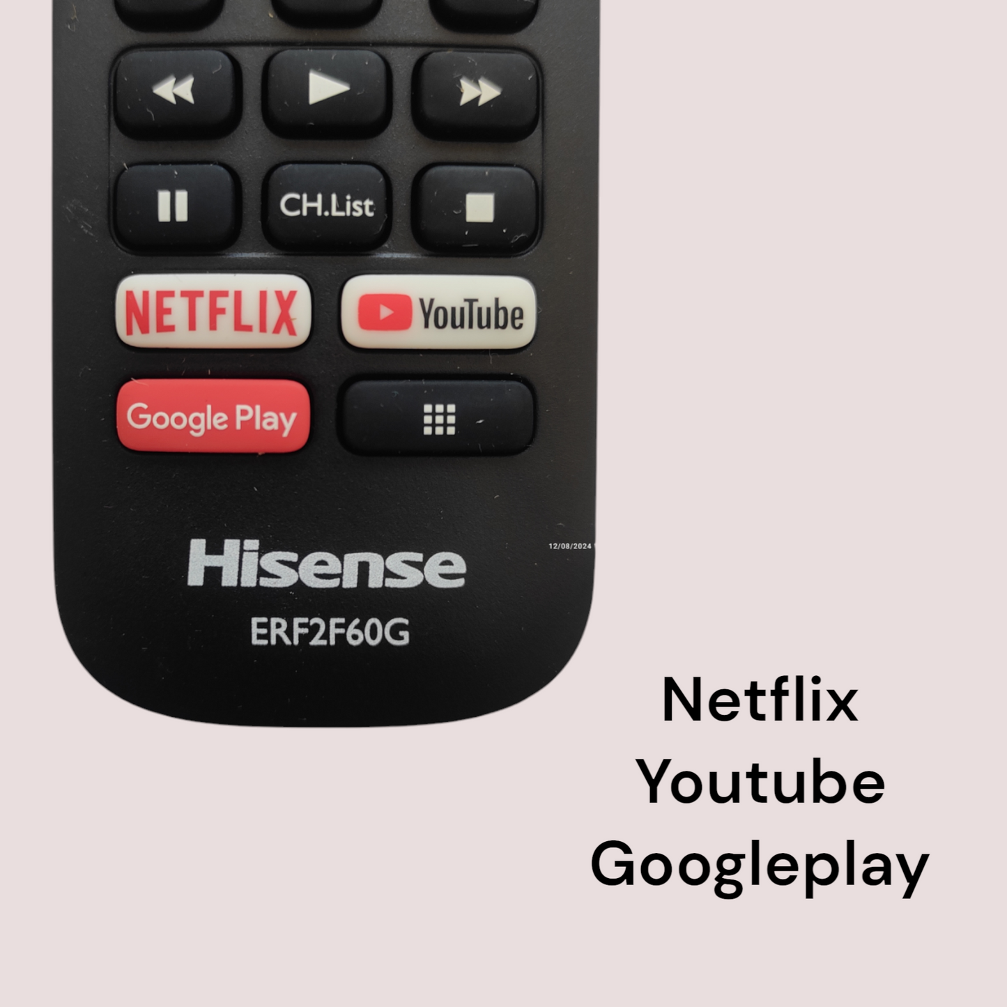 Original Hisense Smart TV Remote Control with Netflix, Prime Video, YouTube, Music, Browser & Voice Sensor#