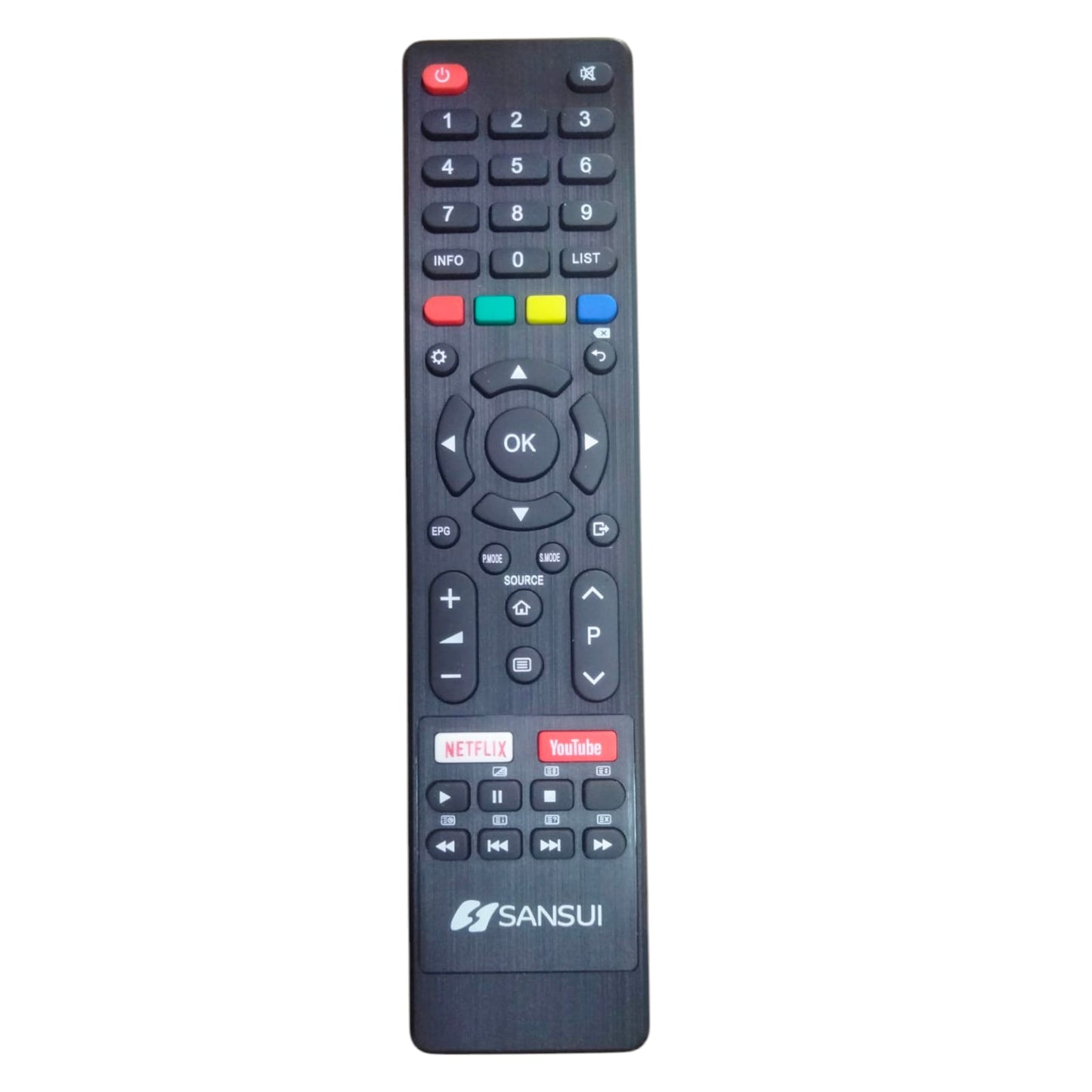 Sansui Smart TV Remote Control – Compatible Replacement (No Voice, YouTube & Netflix Functions)#