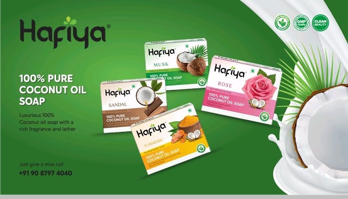 Hafiya 100% Coconut Oil - Turmeric Soap - Faritha