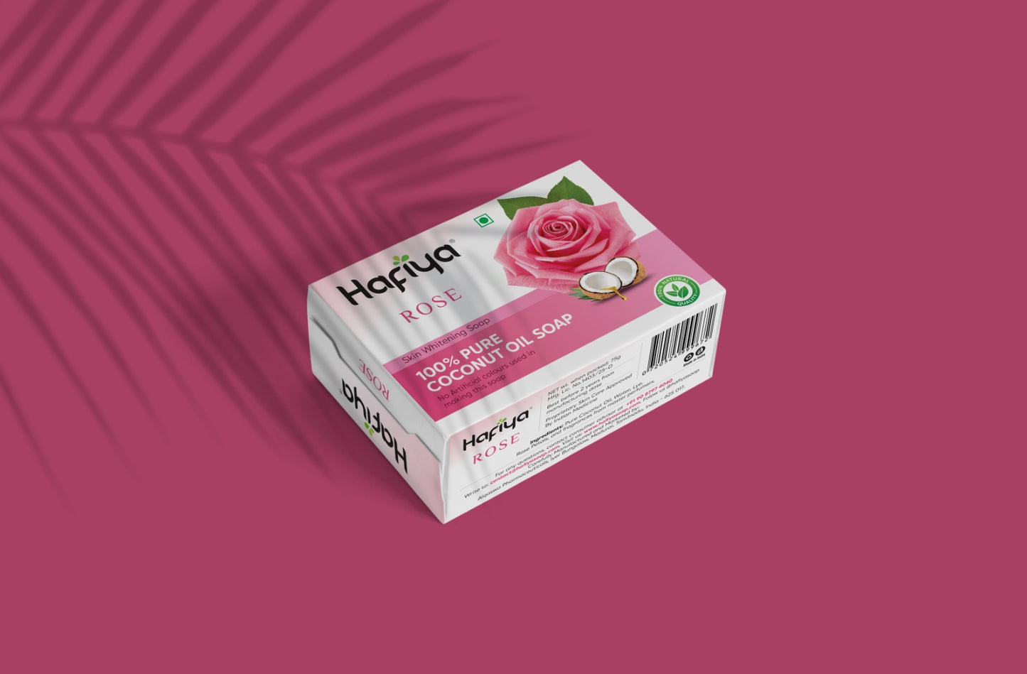 Hafiya 100% Coconut Oil - Rose Soap - Faritha