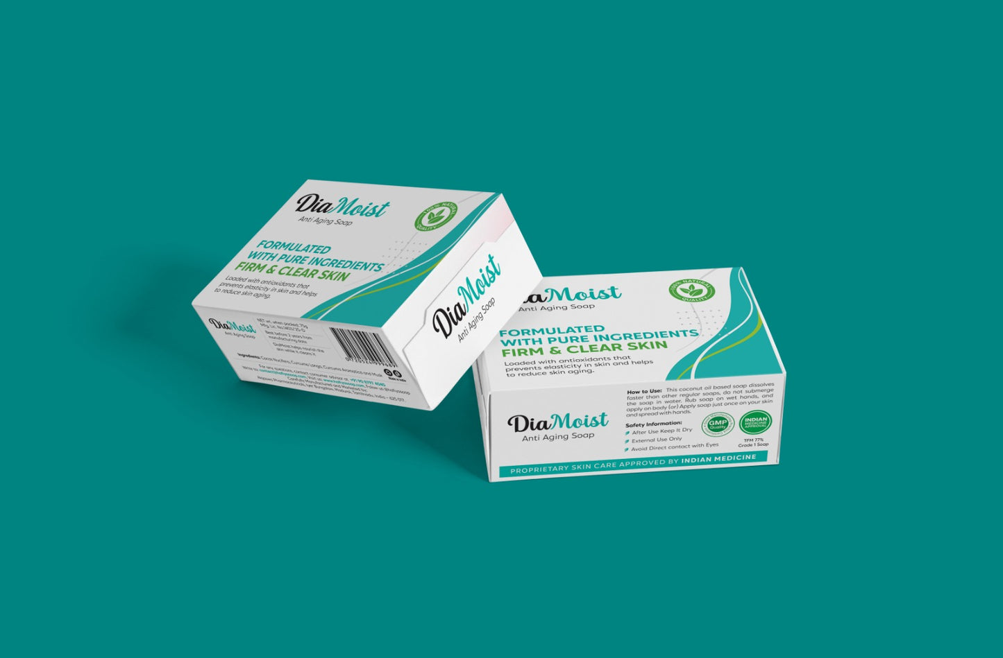 Dia Moist 100% Coconut Oil - Anti Aging Soap - Faritha