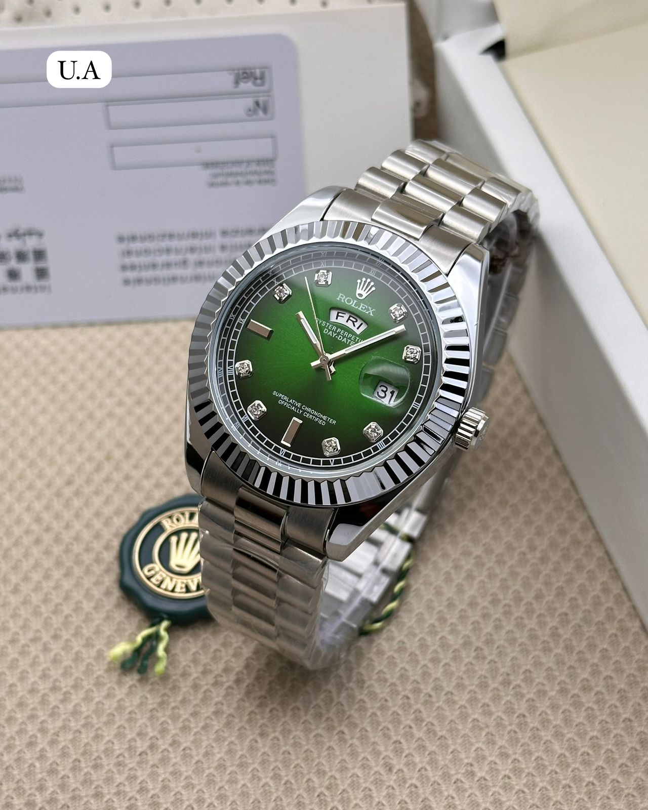 New Rolex Redefine the Time & Days of Man's Watch Silver,Green