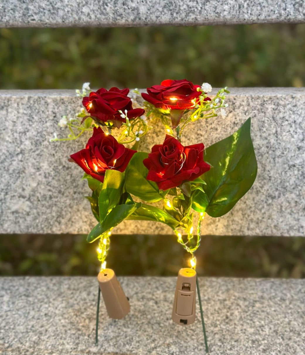 Lovely Double Rose Fairy With Lights Bouquet