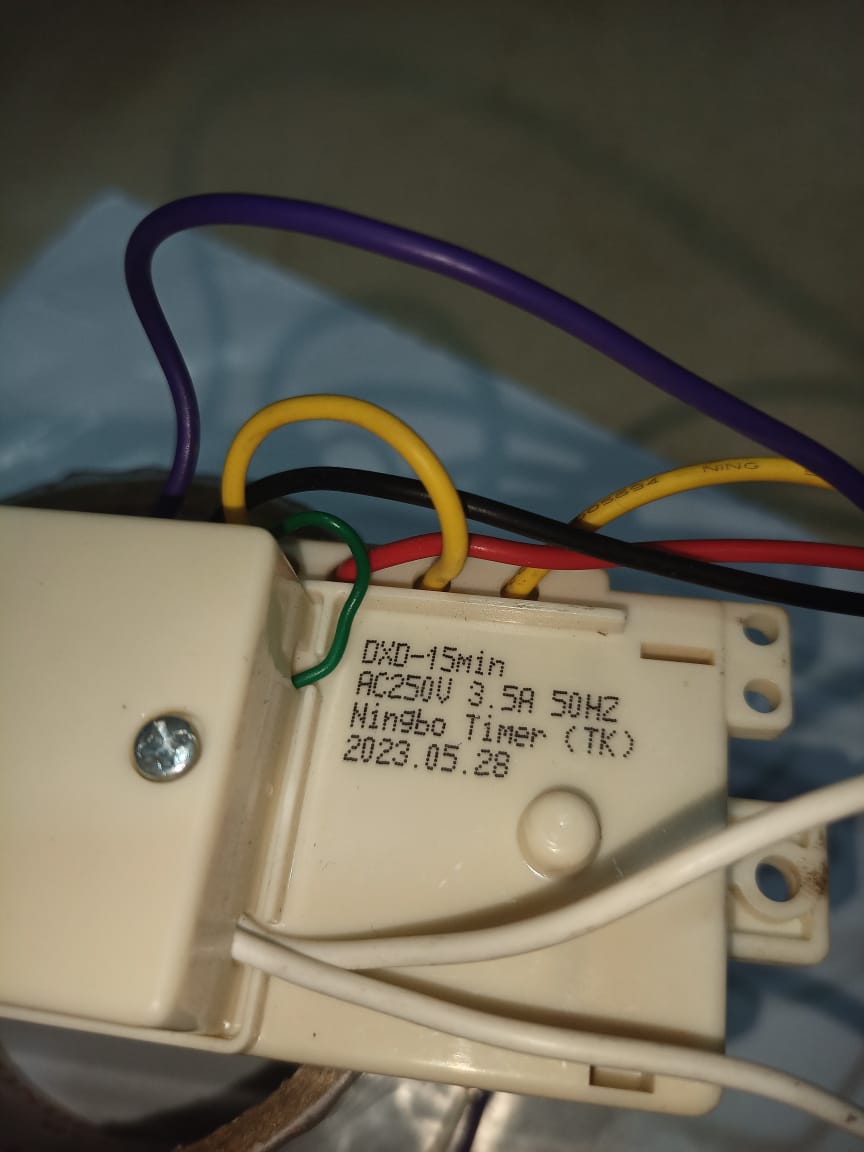 एलजी वॉशिंग मशीन वॉश टाइमर 6 वायर डबल डीएक्सडी - 15 मिनट