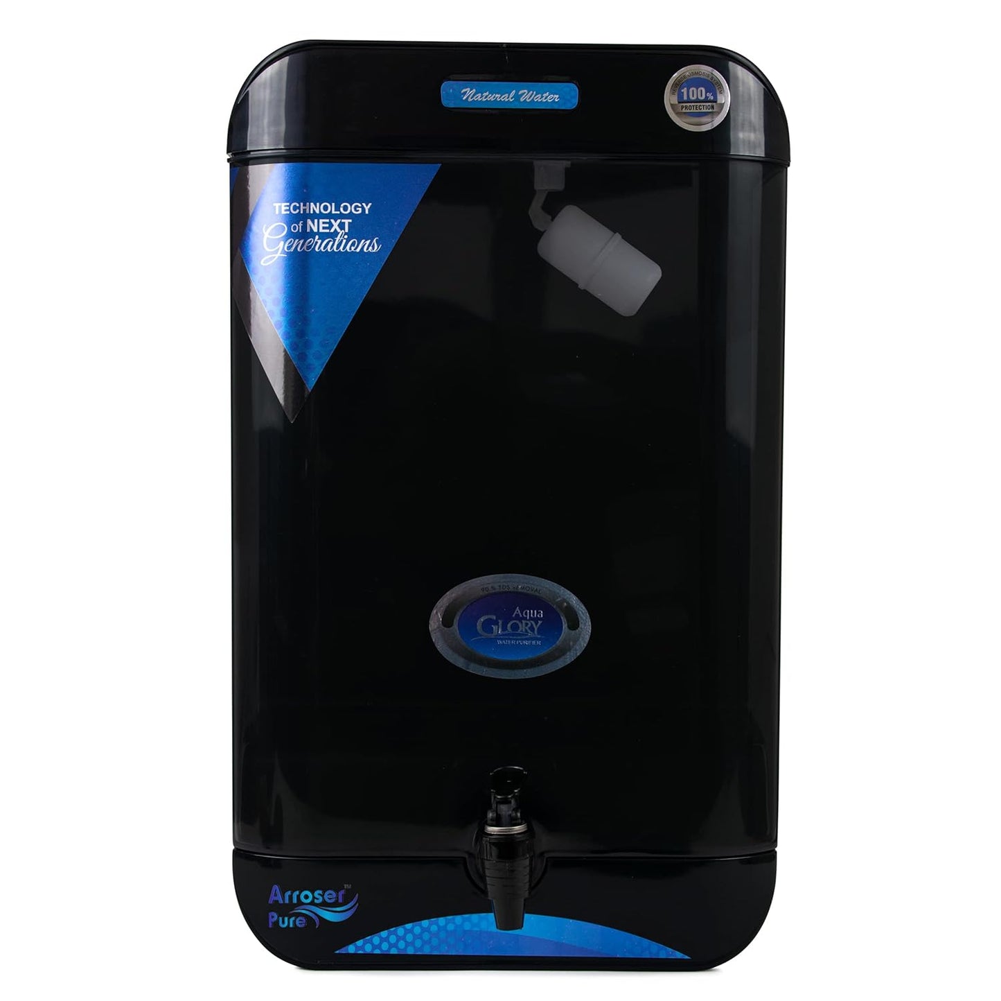 Aqua Glory 14L RO+UF Water Purifier with Active Copper, TDS Control & UV LED Disinfection – Smart Tank Filter for Home & Office