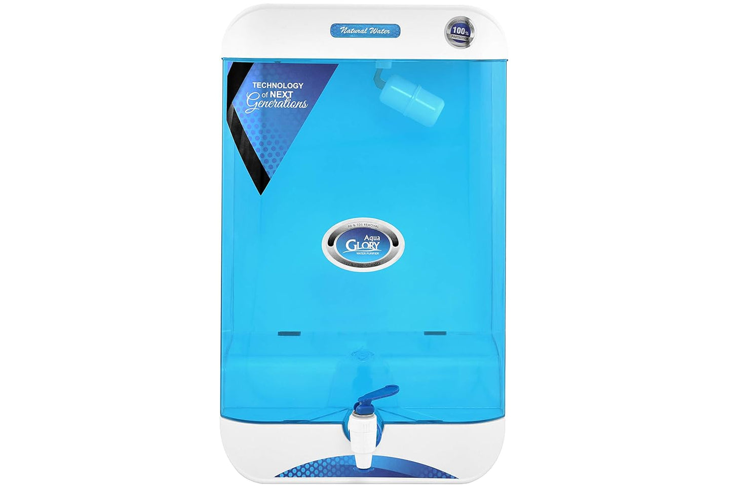 Aqua Glory 14L RO+UF Water Purifier with Active Copper, TDS Control & UV LED Disinfection – Smart Tank Filter for Home & Office