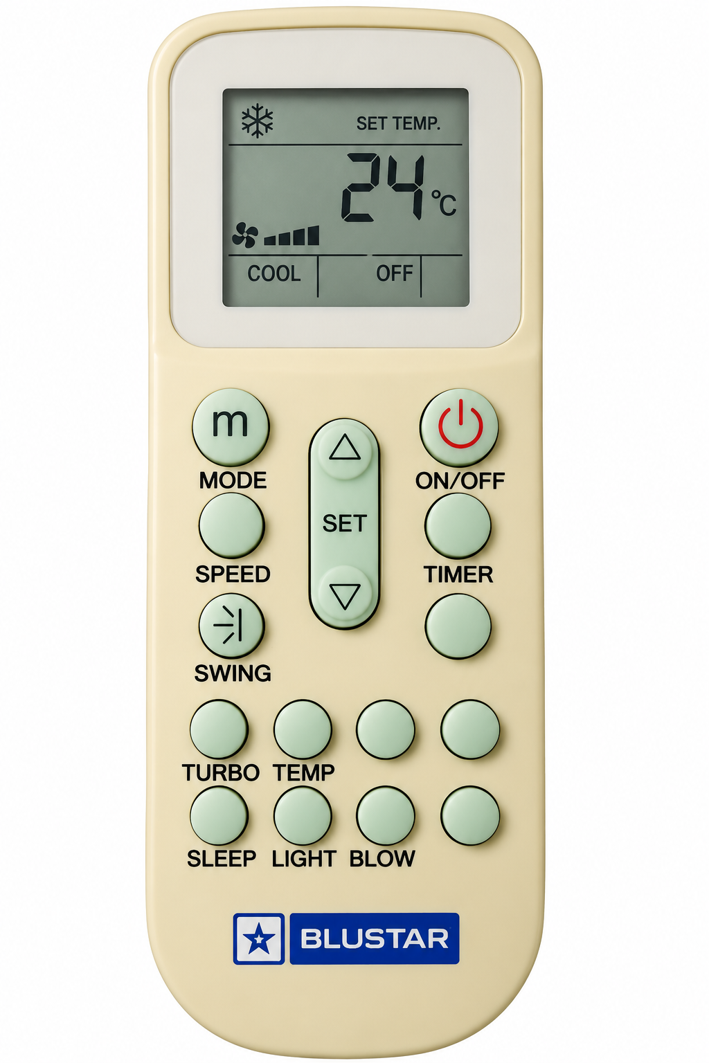 Blustar air conditioner replacement remote control