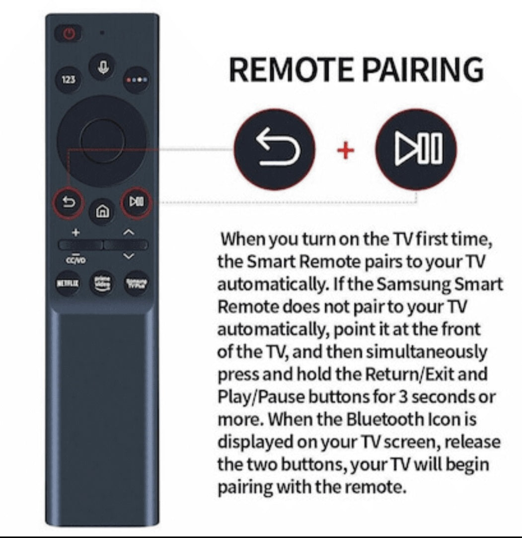 Bluetooth pairing instructions for Samsung Smart TV remote – step-by-step setup guide