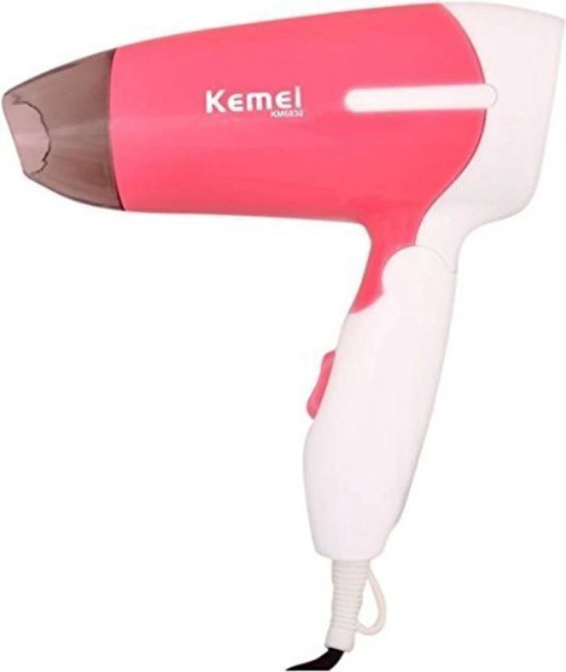 Kemei KM-0064 Hair Dryer 1200W Foldable Hot & Cold Air Dryer Pink #