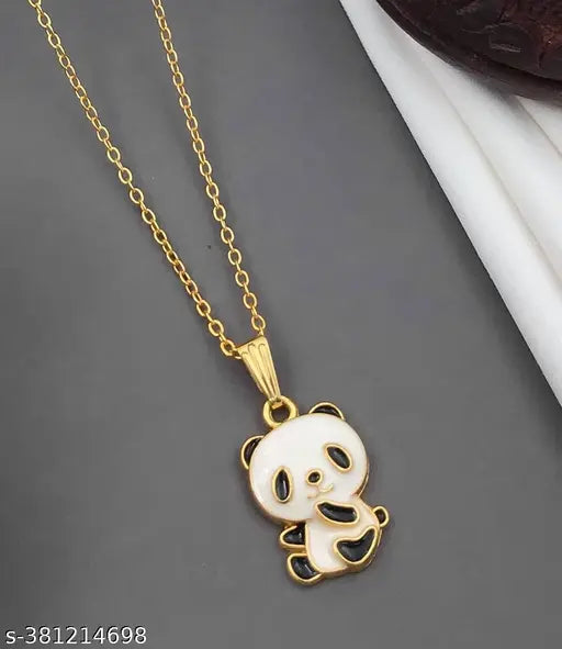 Allure Glittering Women’s Necklace & Chain Set – Gold Plated with Cubic Zirconia