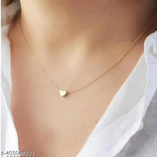 Twinkling Graceful Women's Gold-Plated Necklace & Chain Set (Set of 4)