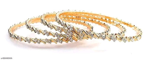 Diva Glittering Bracelet & Bangles – Elegant Gold Plated Designer Jewellery for Women & Girls