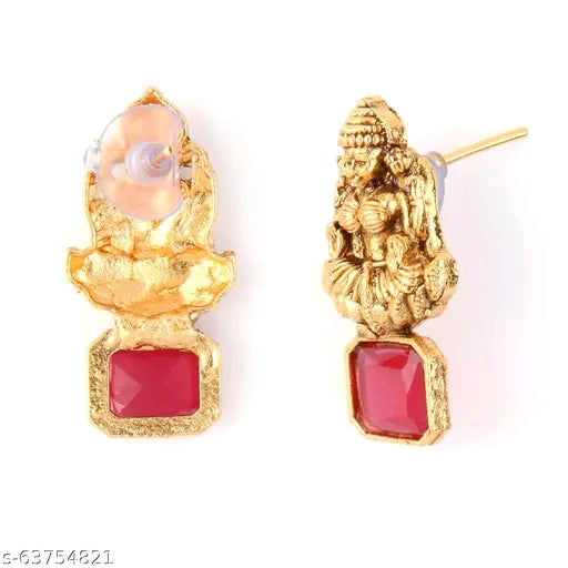 Raajis Women's Copper Finish Artificial Jewelry Set | Gold Plated Necklace &Earrings | Adjustable, Antique Design | Elegant Women’s Accessories