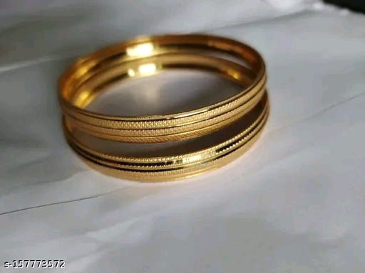 Elegant Gold-Plated Bangle Set – Stylish & Affordable Accessory