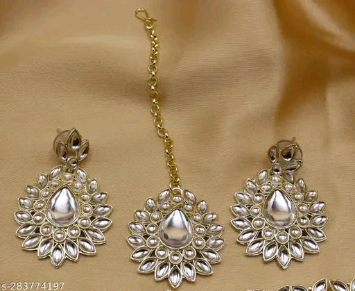 Royal Navratna Kundan Jewelry Set – Gold-Plated Elegance for Every Occasion