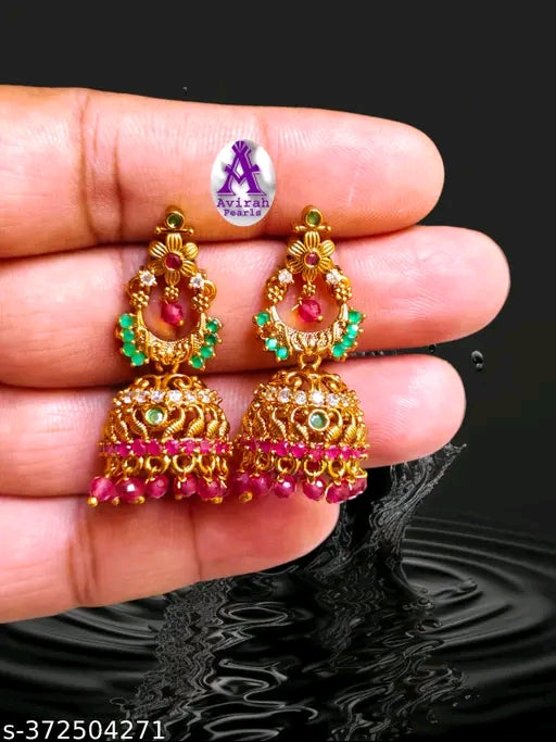 Casual Earrings & Studs – Gold Plated Jhumkhas