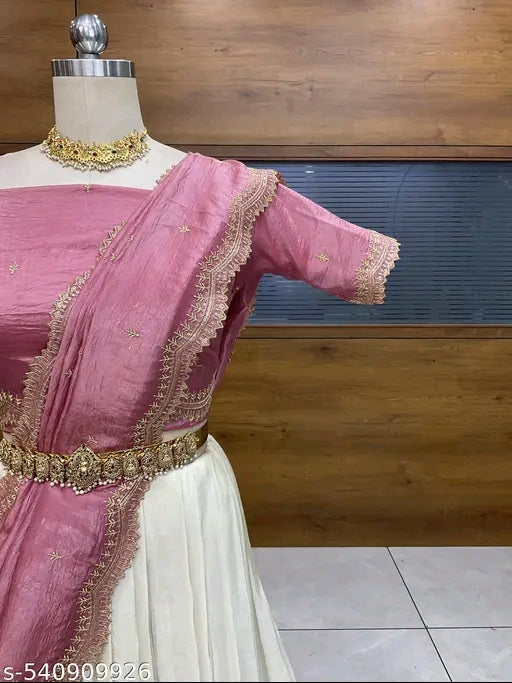 Premium Georgette Semi-Stitched Lehenga with Unstitched Blouse for Women | Party & Wedding Wear#