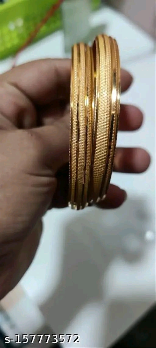 Elegant Gold-Plated Bangle Set – Stylish & Affordable Accessory
