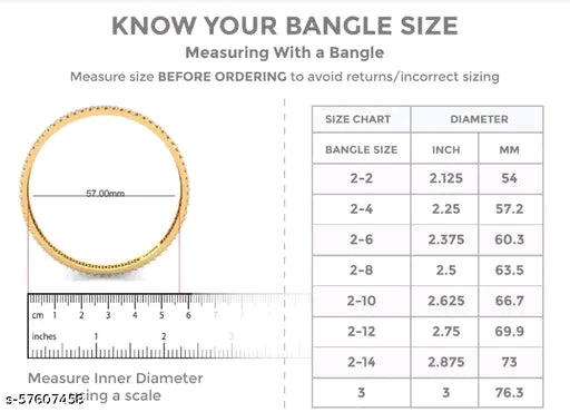 Premium Quality Microplated Impon Panchaloha Stone Bangle Set