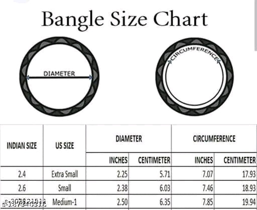 Shimmering Beautiful Bracelet & Bangle (Pack of 1 Set In 6 Pcs)