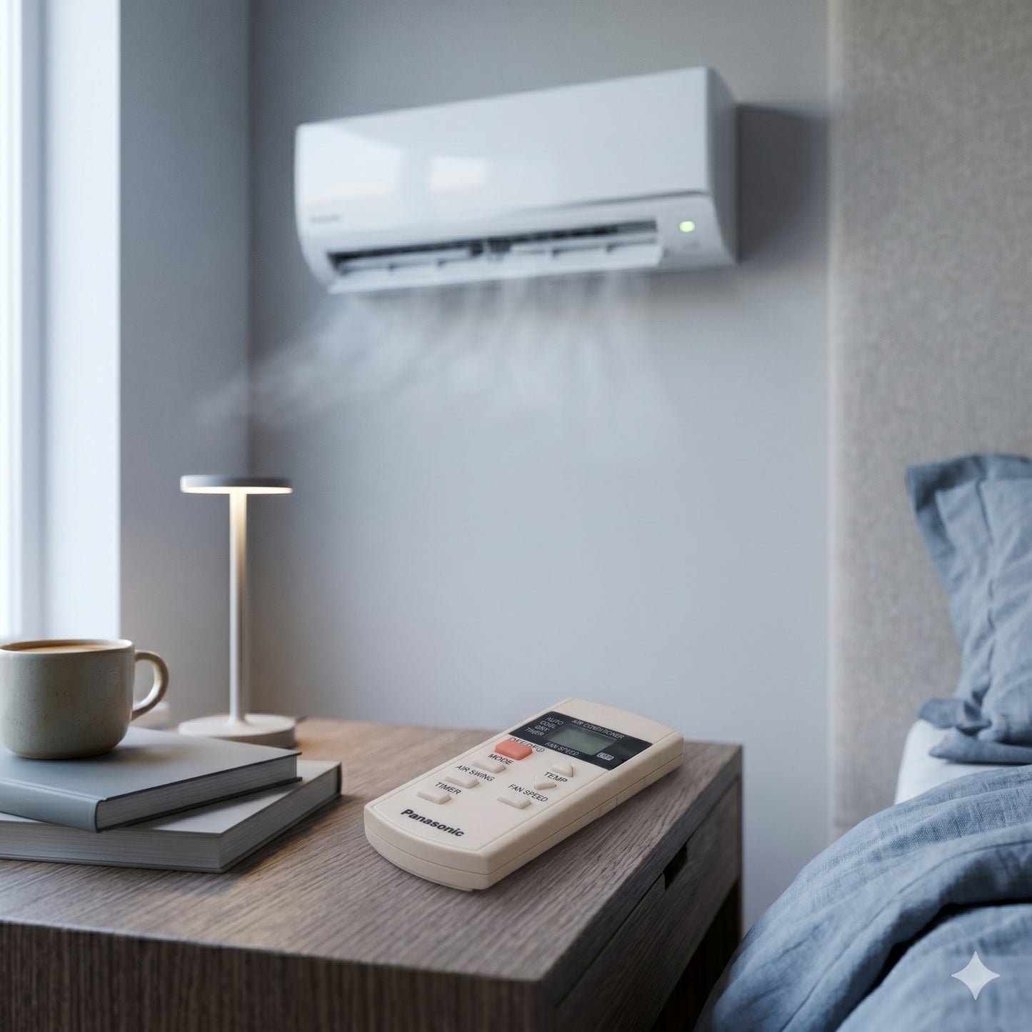 Panasonic Split AC Remote 44A features — temperature modes timer sleep India Faritha