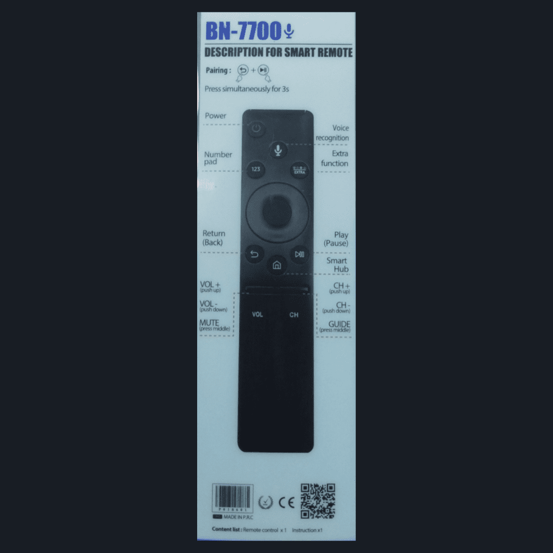 Samsung Smart TV remote control with voice recognition - Faritha