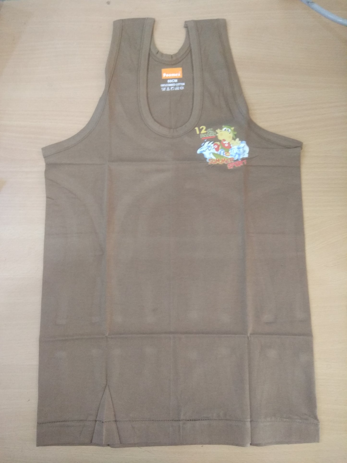 Poomex Premium Boys Cotton Sleeveless Vest β Kids Innerwear Banian β Soft & Comfortable β Multiple Colors#