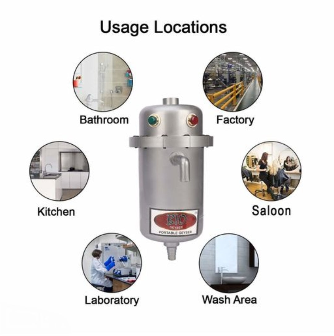 GTC Instant Portable Water Heater/Geyser for Home || Office || Restaurants || Labs || Clinics || Saloon || Beauty Parlor - Faritha