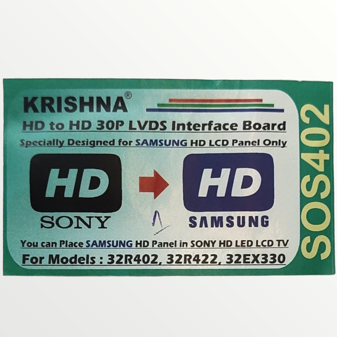 Sony to Samsung HD to HD 30P LVDS Interface Board SOS402-1