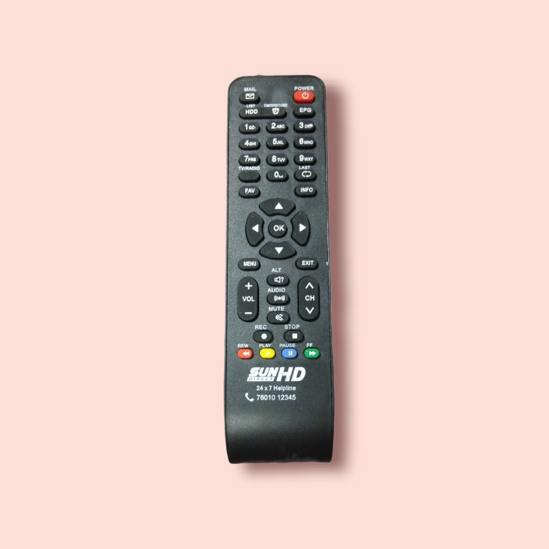 SUN DIRECT HD DTH REMOTE CONTROL Compatible High Sensitivity*(Small) Good Quality - Faritha